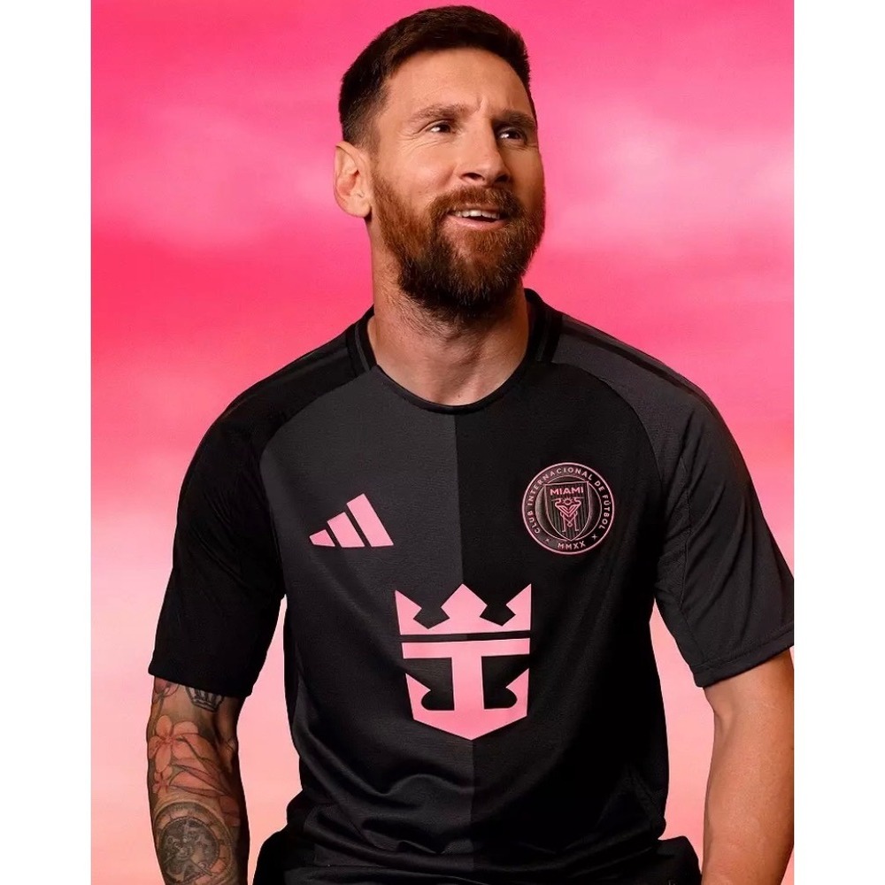 Adidas Inter Miami CF Messi #10 "Freedom to Dream" Black Pink Jersey Men's Large